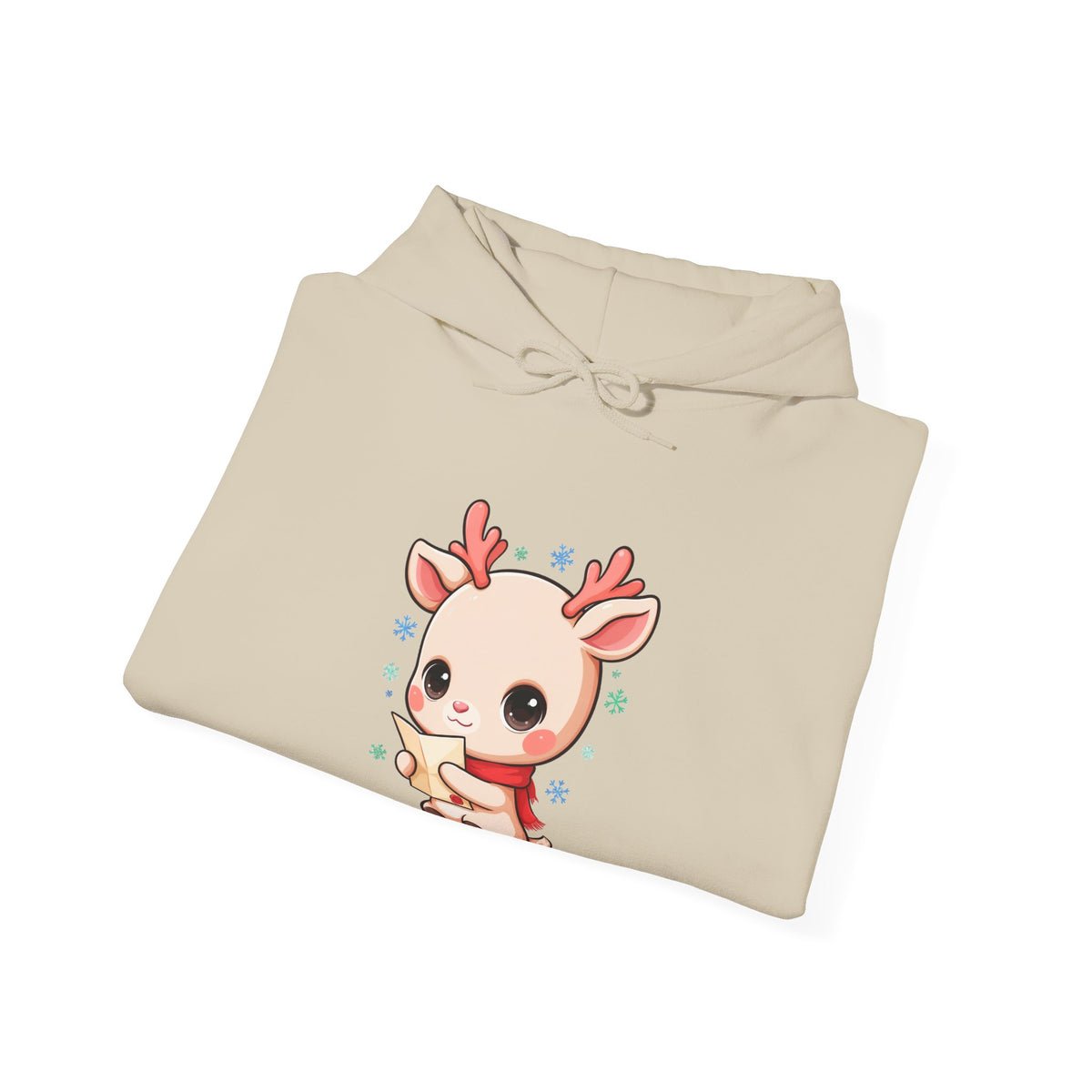 Kawaii Reindeer Christmas Hoodie for Holiday Readers