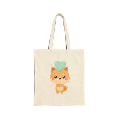 Shiba Inu Tote Bag with Balloon | Kawaii Dog Gift