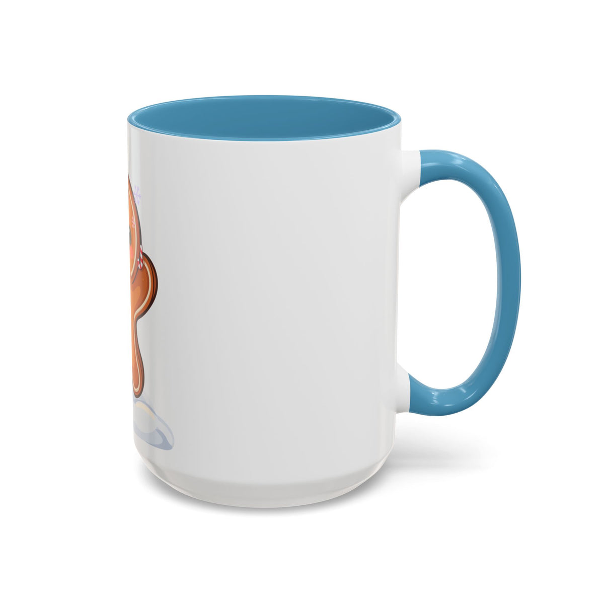 Kawaii Gingerbread Man Accent Coffee Mug for Winter Cheer