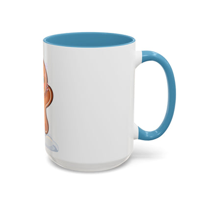 Kawaii Gingerbread Man Accent Coffee Mug for Winter Cheer