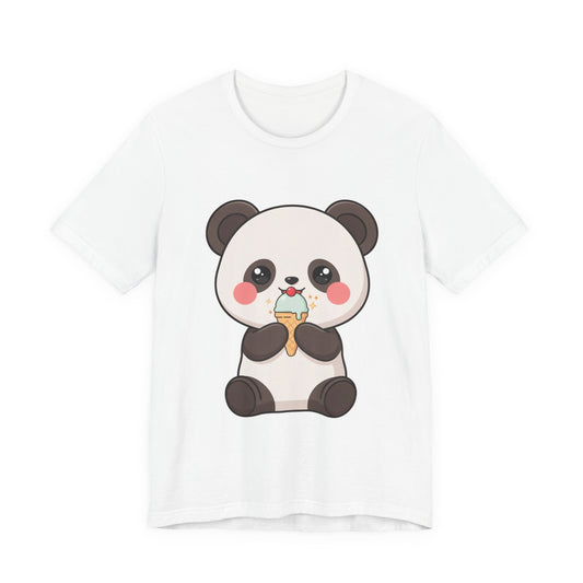 Kawaii Panda Ice Cream T-Shirt for Cute Casual Outfits