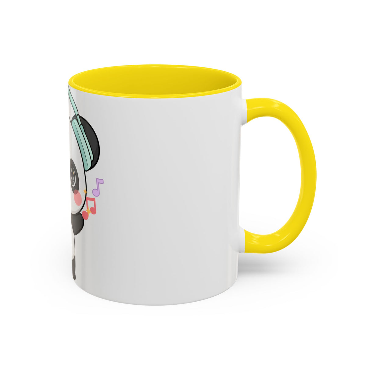Kawaii Panda Music Mug, Colorful Accent Coffee Mug