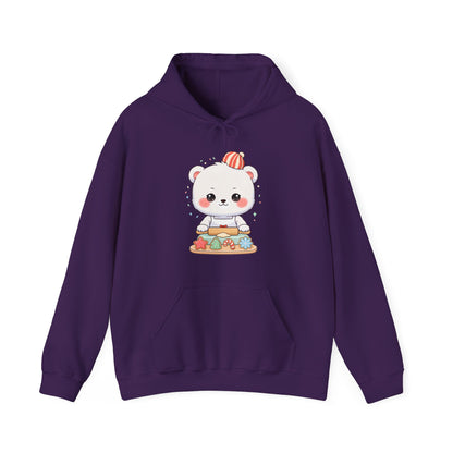 Christmas Cookie Baking Polar Bear Hoodie