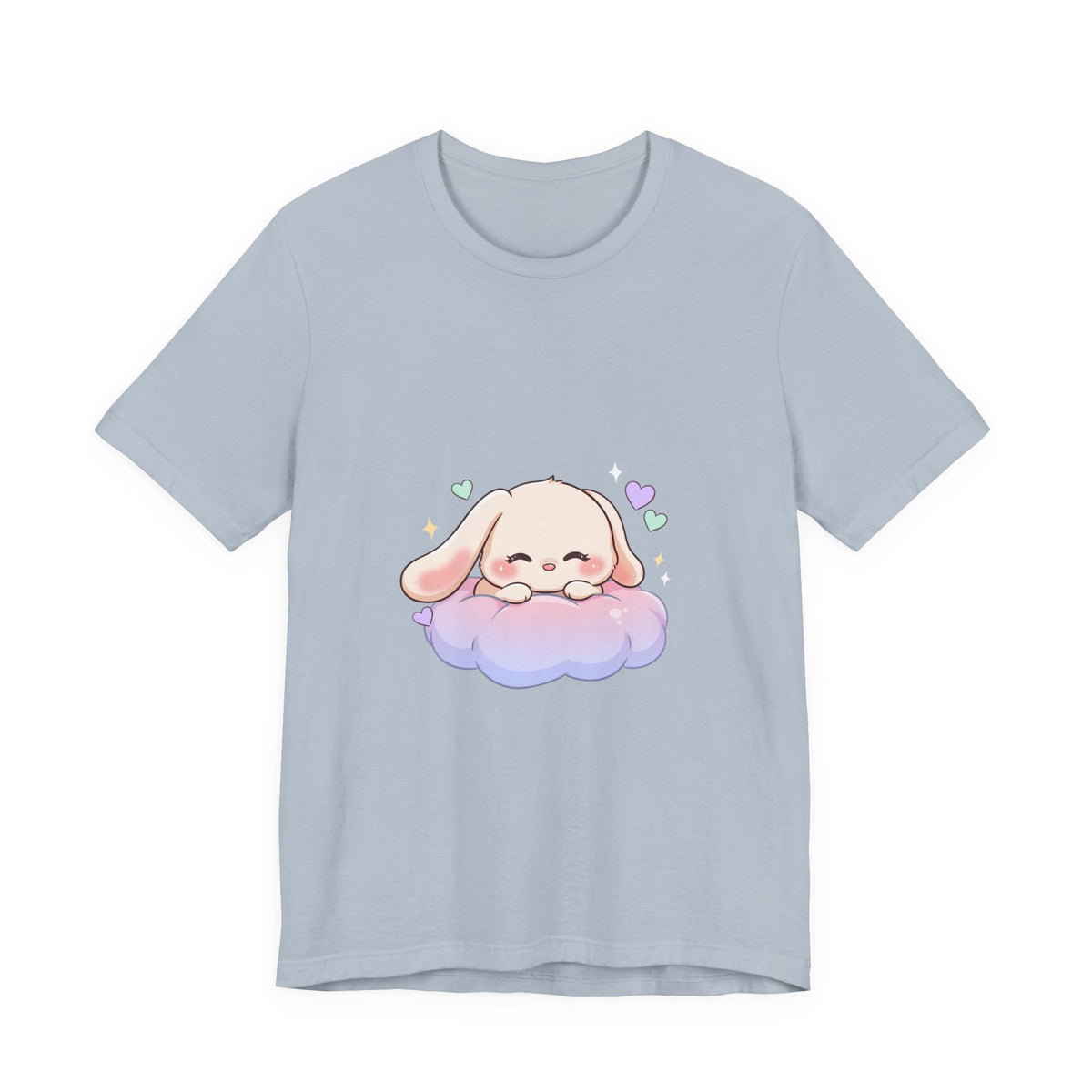 Kawaii Sleeping Bunny Tee, Cute Cloud Nap Unisex Shirt