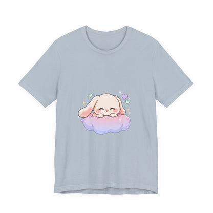 Kawaii Sleeping Bunny Tee, Cute Cloud Nap Unisex Shirt