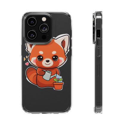 Red Panda Phone Case, Cute Plant Lover Gift