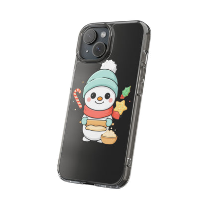 Christmas Snowman Phone Case, Cute Cookie Baker
