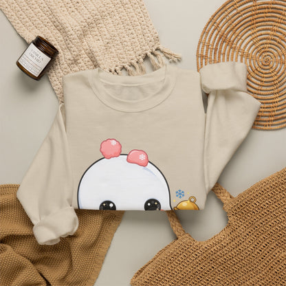 Kawaii Snowman Sweatshirt, Cute Winter Crewneck