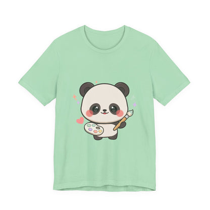 Kawaii Panda Artist T-Shirt for Creative Panda Fans
