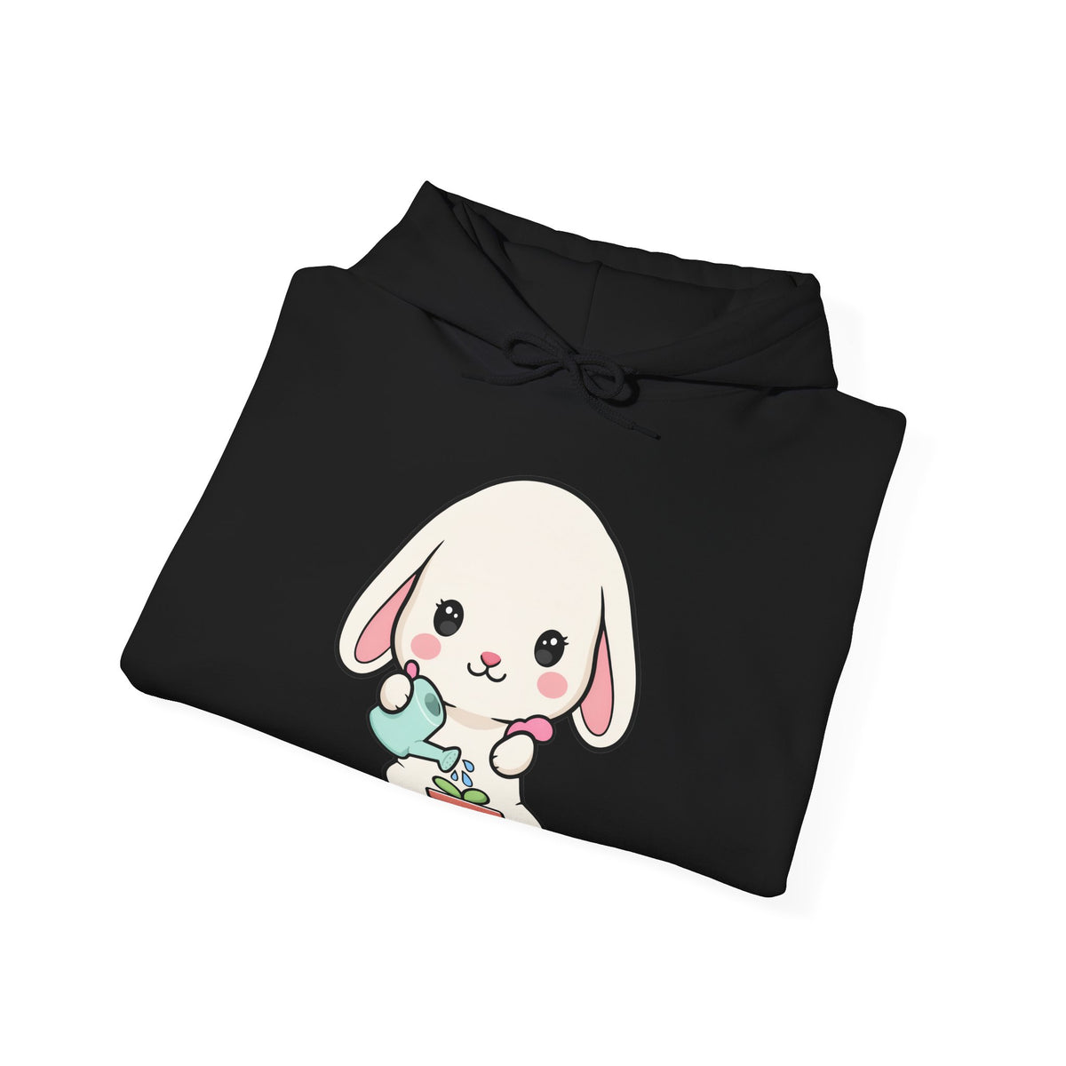 Kawaii Bunny Gardening Hoodie, Cute Plant Lover Sweatshirt
