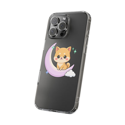 Kawaii Shiba Inu Phone Case – Crescent Moon Cutie