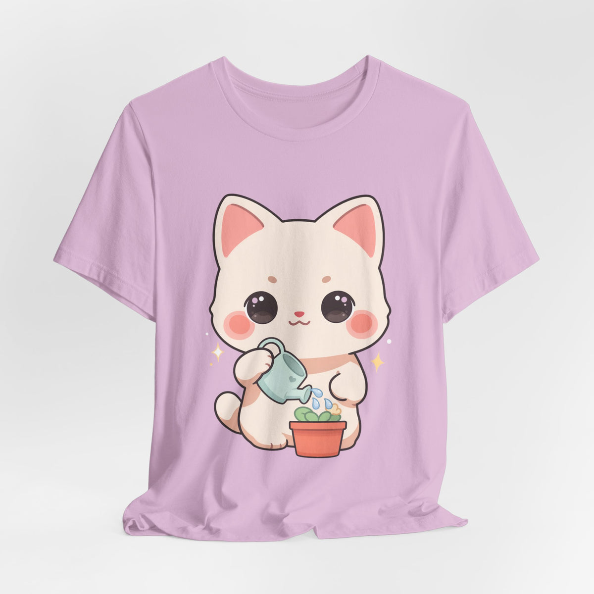 Kawaii Cat Gardening T-Shirt for Plant Lovers
