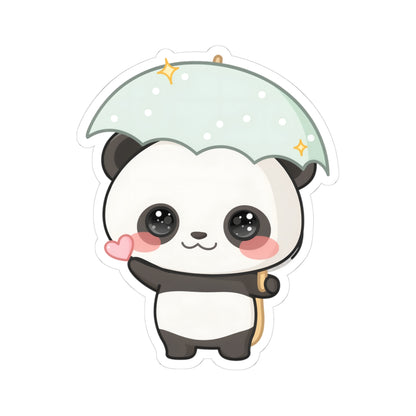 Kawaii Panda Umbrella Sticker for Cute Rainy Day Decor