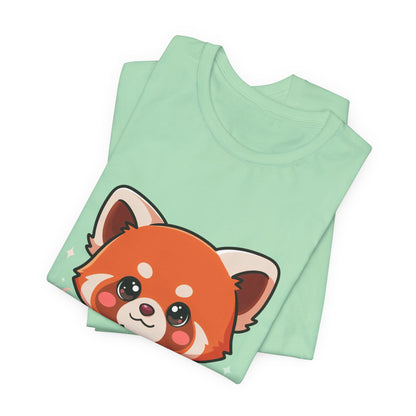 Kawaii Red Panda Coffee Tee for Cute Animal Lovers