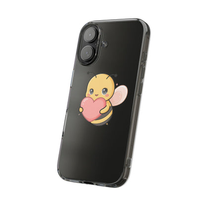 Kawaii Bee Clear Impact-Resistant Phone Case