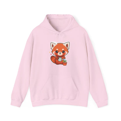 Kawaii Red Panda Hoodie for Cozy Plant Care Days