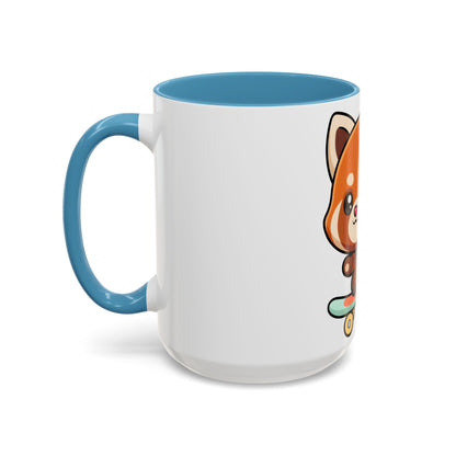 Red Panda Skateboard Mug – Kawaii Accent Coffee Mug