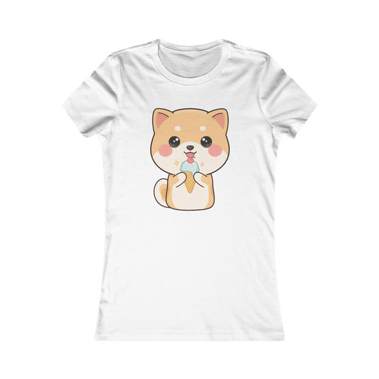 Kawaii Shiba Inu Ice Cream Women's Tee