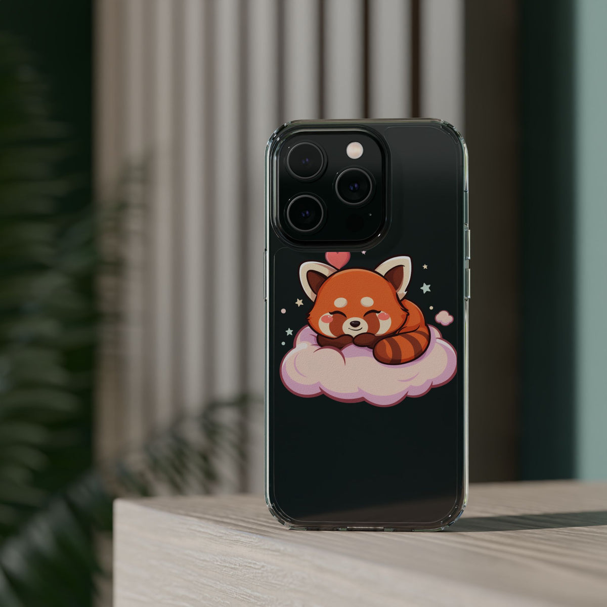Cute Red Panda Phone Case, Dreamy Kawaii Cloud Art