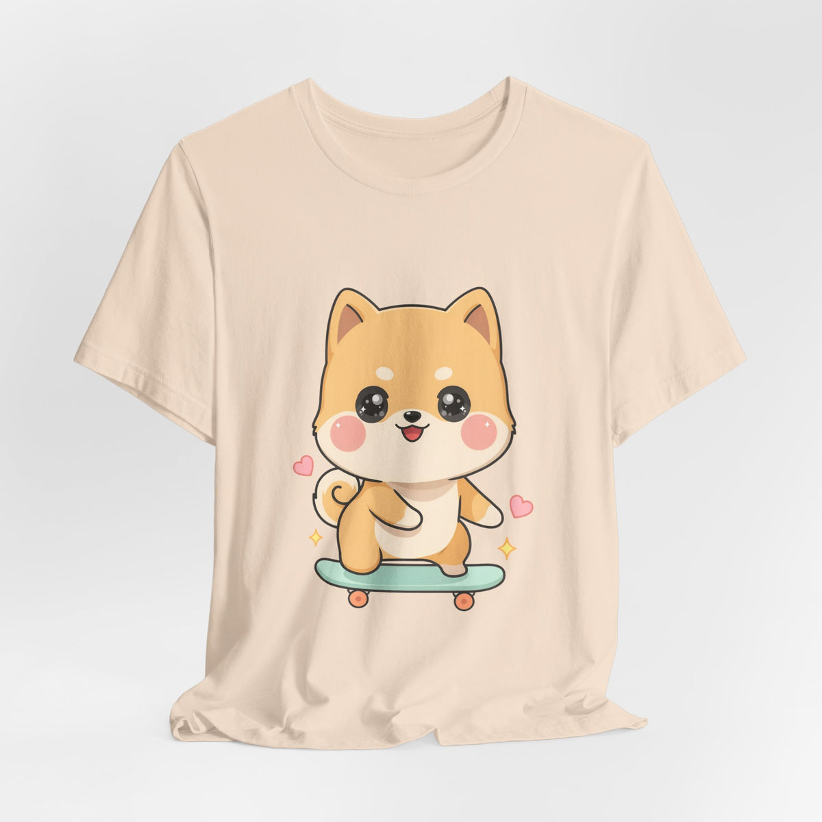 Kawaii Shiba Inu Skateboarder Tee for Dog Lovers