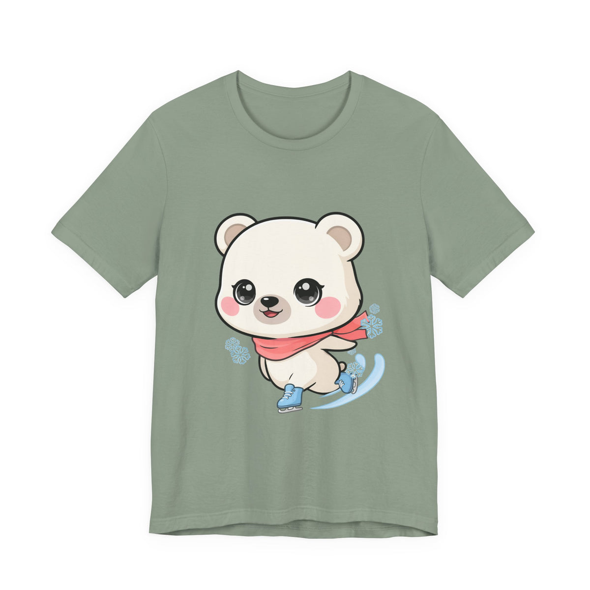 Kawaii Ice Skating Polar Bear Tee for Winter Gift Giving