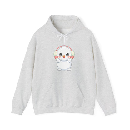 Kawaii Snowman Hoodie, Cute Winter Gift Sweatshirt