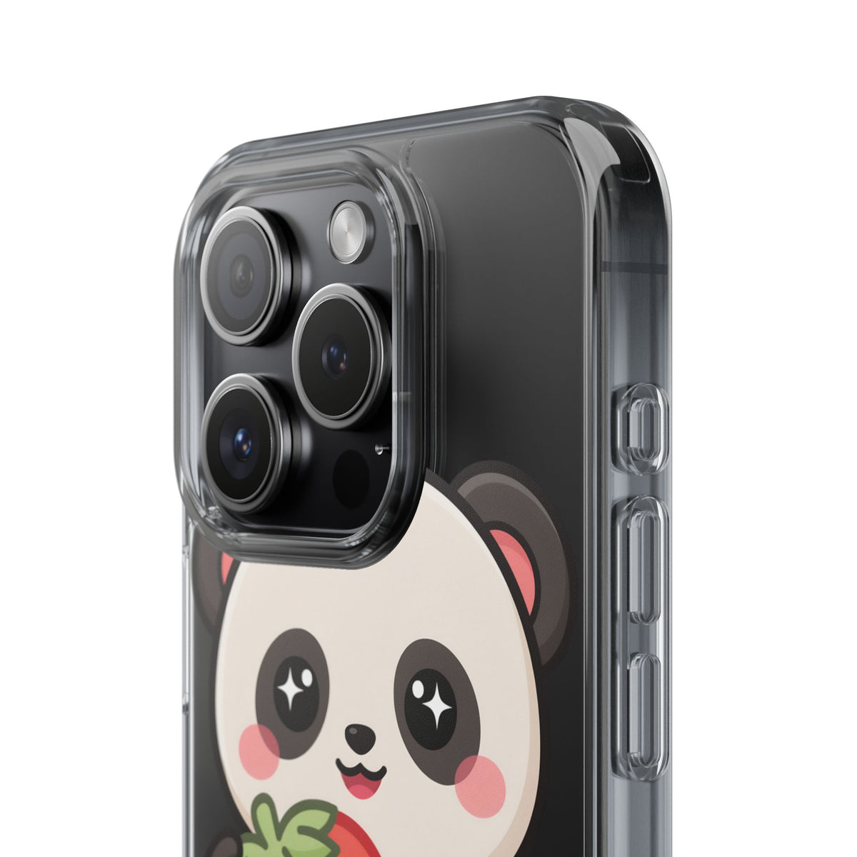 Kawaii Panda Phone Case, Sweet Strawberry Gift