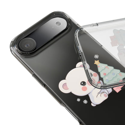 Christmas Polar Bear Phone Case, Kawaii Holiday Accessory