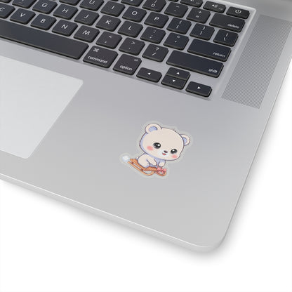 Kawaii Polar Bear Sticker, Cute Winter Gift