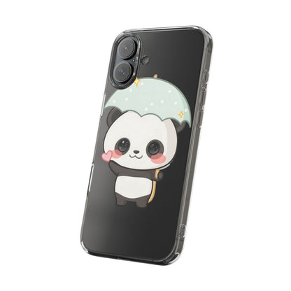 Kawaii Panda Clear Impact-Resistant Phone Case