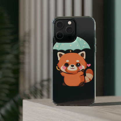 Kawaii Red Panda Clear Impact-Resistant Case