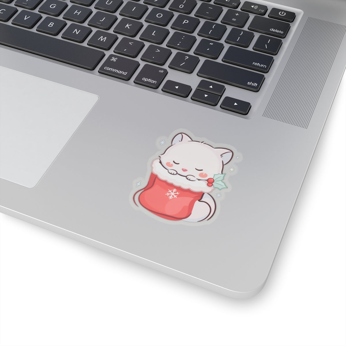 Kawaii Arctic Fox Christmas Sticker for Cozy Holiday Fans