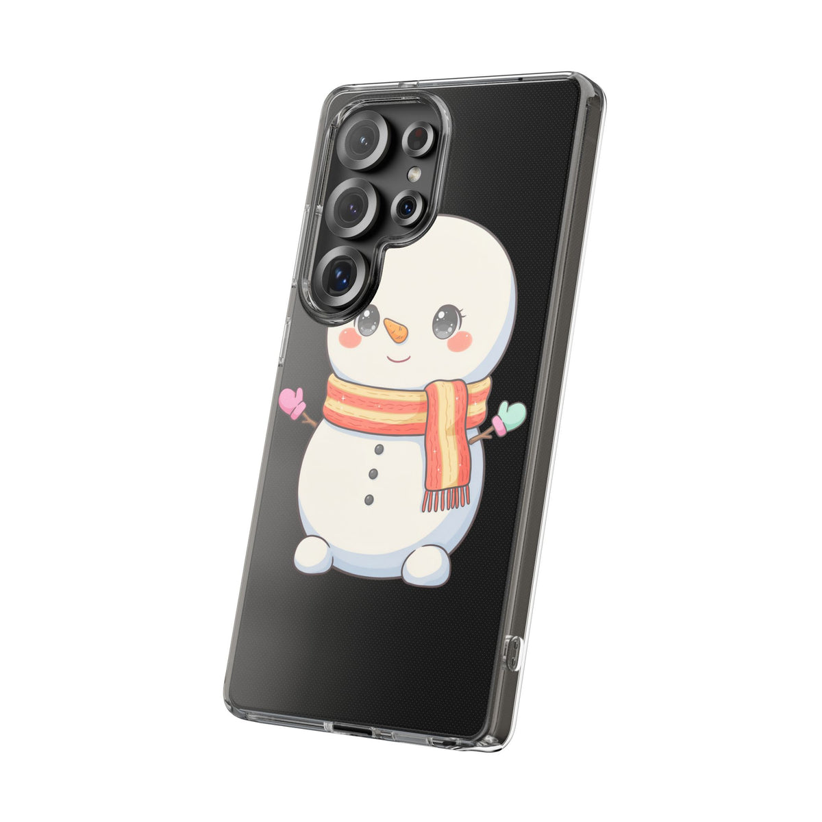 Kawaii Snowman Phone Case – Cute Christmas Clear Case