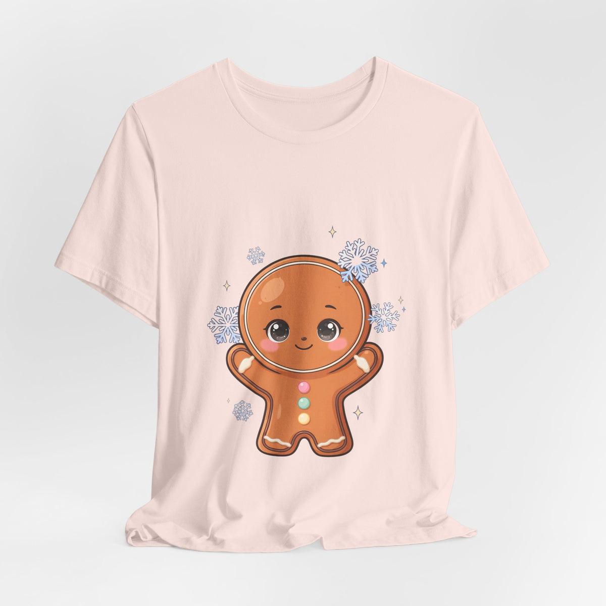 Kawaii Gingerbread Man T-Shirt for a Cozy Christmas Mood
