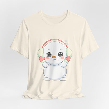 Kawaii Snowman T-Shirt for Cute Winter Style
