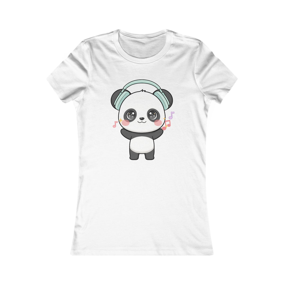 Kawaii Panda Music T-Shirt for Women