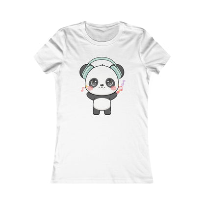 Kawaii Panda Music T-Shirt for Women