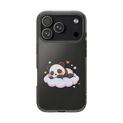 Sleeping Panda Clear Impact-Resistant Phone Case