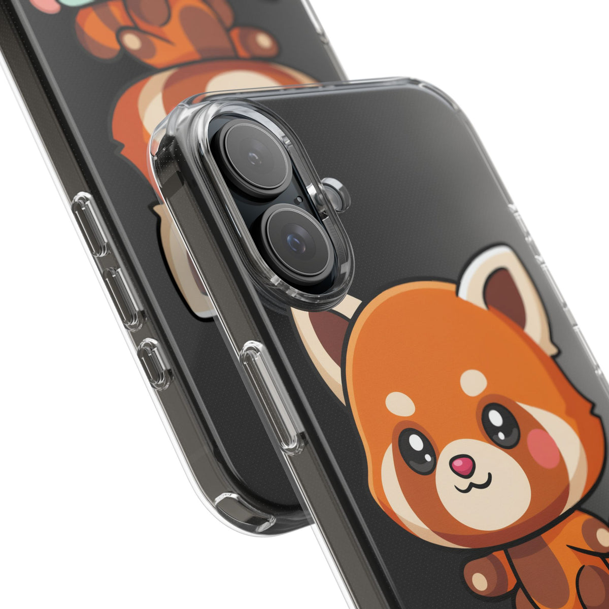 Red Panda Skateboard Phone Case, Cute Kawaii Style