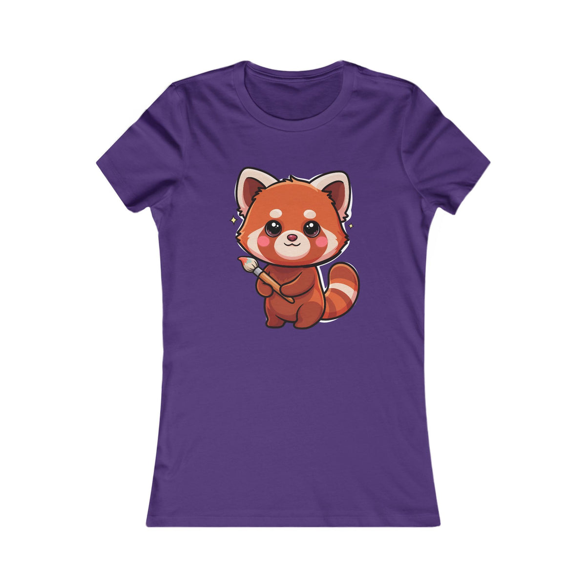 Kawaii Red Panda Women's Tee for Art Lovers