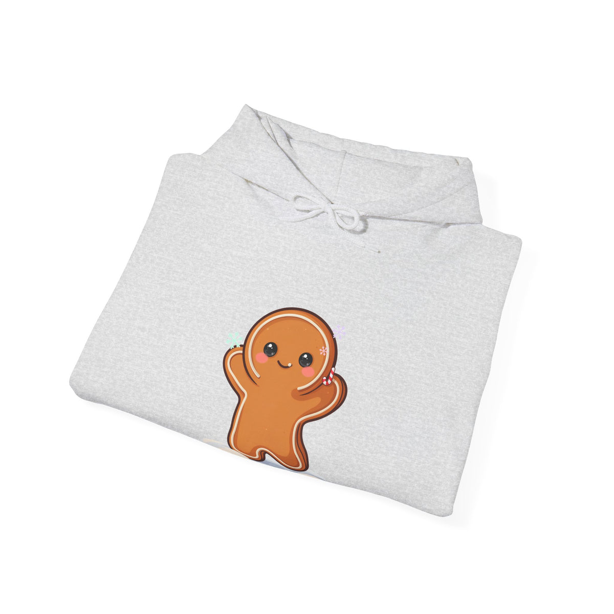 Kawaii Gingerbread Man Hoodie for Snowy Day Cheer