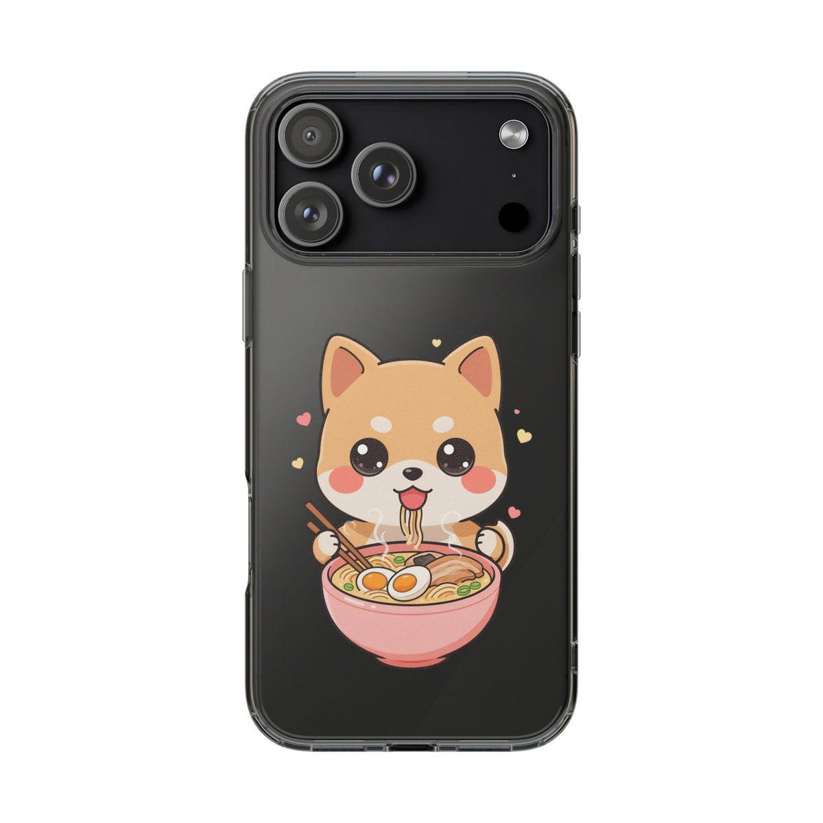 Kawaii Shiba Inu Ramen Clear Impact-Resistant Case