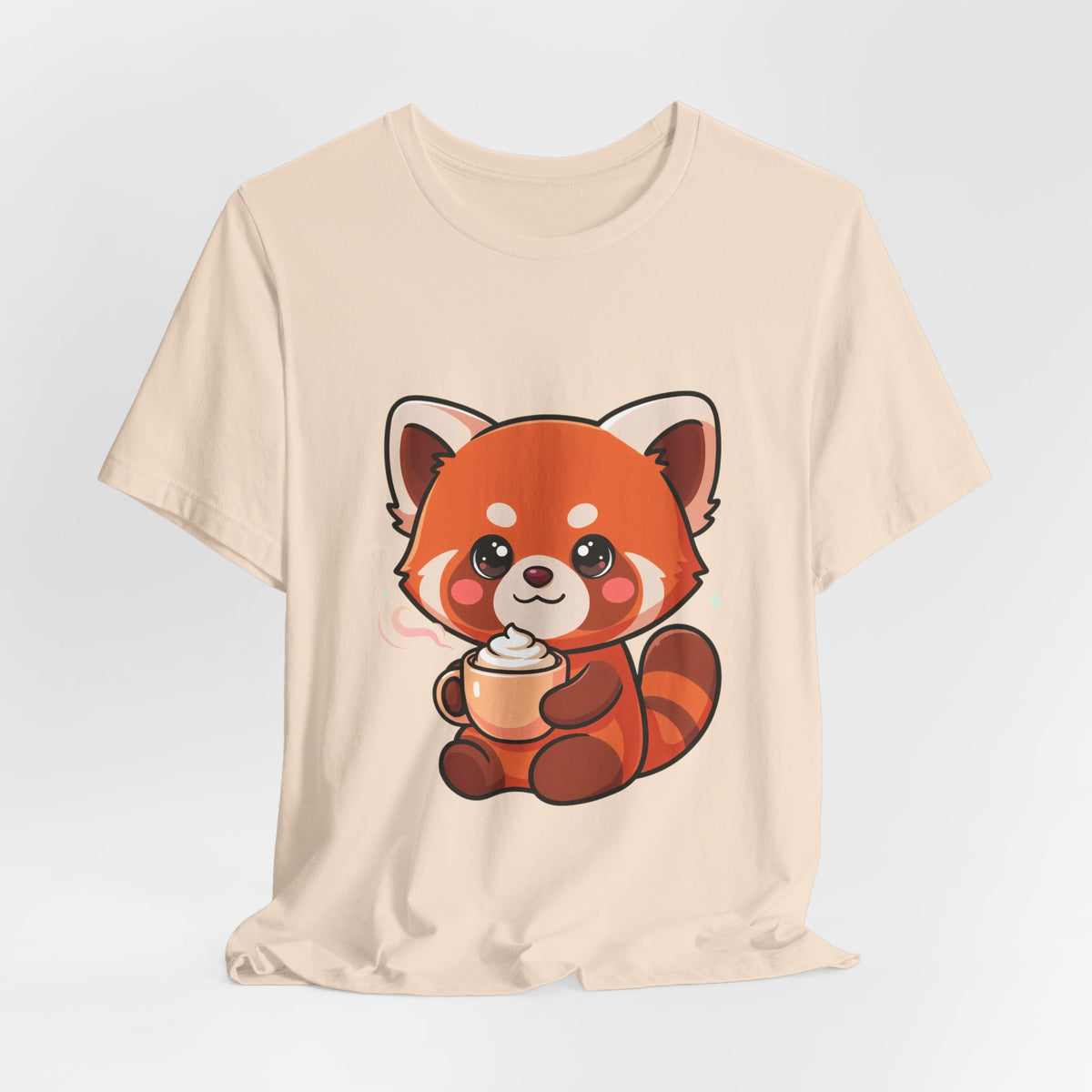 Kawaii Red Panda Coffee Tee for Cute Animal Lovers