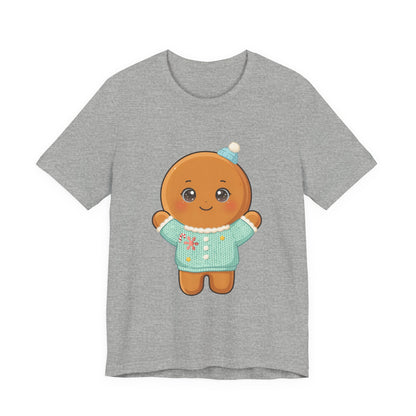 Kawaii Gingerbread Man Christmas Tee for Holiday Cheer
