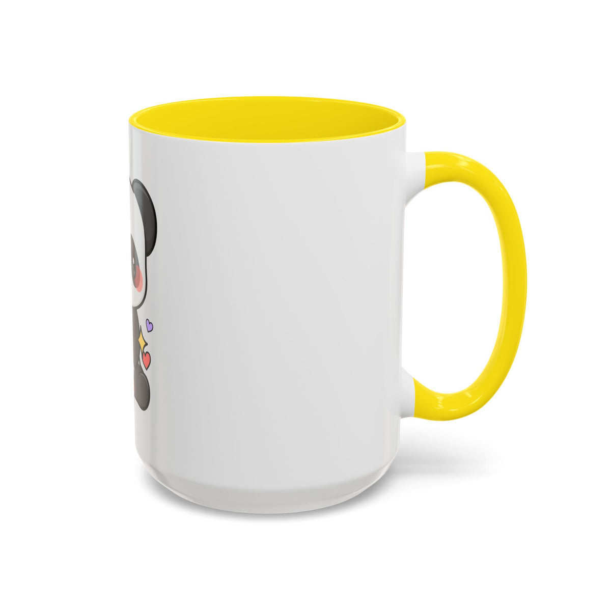 Kawaii Panda Accent Coffee Mug, Cute Plant Lover Gift