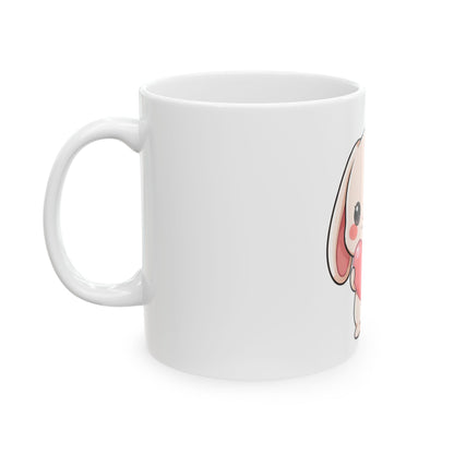 Kawaii Bunny Ceramic Mug – Cute Heart Gift