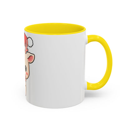 Kawaii Reindeer Christmas Accent Coffee Mug