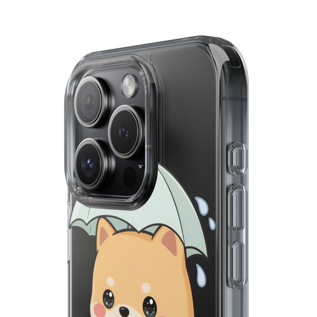 Shiba Inu Phone Case, Kawaii Rainy Day Pup