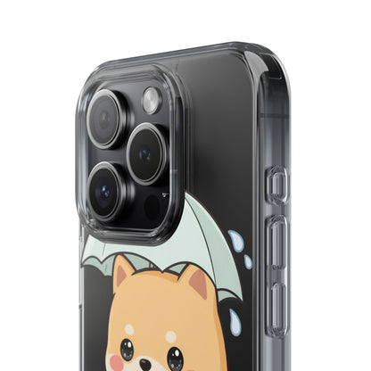 Shiba Inu Phone Case, Kawaii Rainy Day Pup