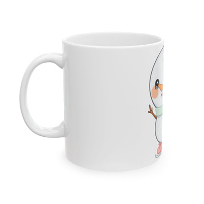 Kawaii Snowman Mug for a Cheerful Winter Gift